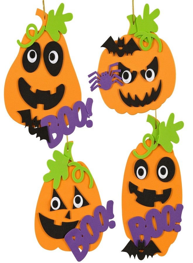 Ready 2 Learn Create Your Own Halloween Pumpkins | Set of 4 | Halloween Crafts for Kids Ages 4-8 | DIY Party Favors, Ornaments, Magnets and Decor - Image 1